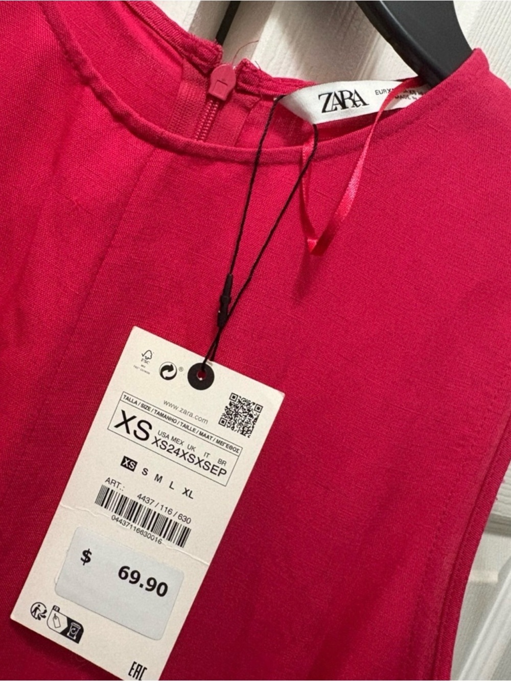 Zara Hot Pink ๐๐ Sleeveless Cutout Maxi Dress - Picture 4 of 4